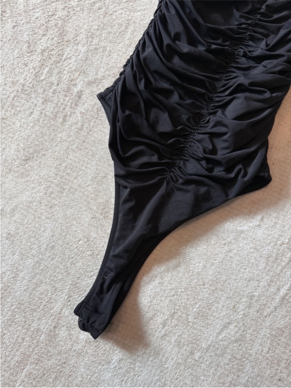 Zara RUCHED POLYAMIDE BANDEAU BODYSUIT - black - Picture 7 of 10
